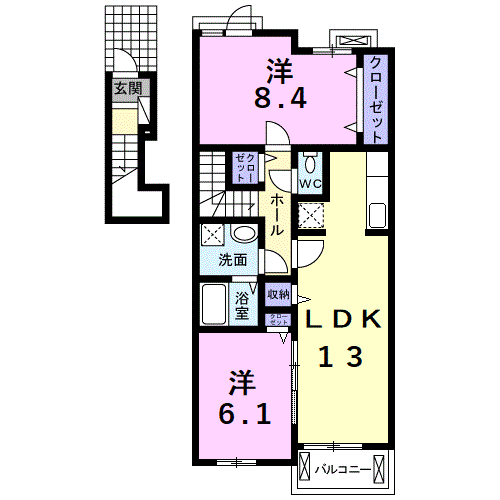 Planta 2LDK de オータンネンバウム01