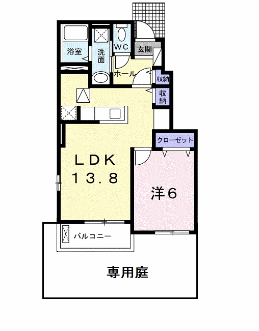 Planta do apartamento 1LDK — ＴＭ・グロリア