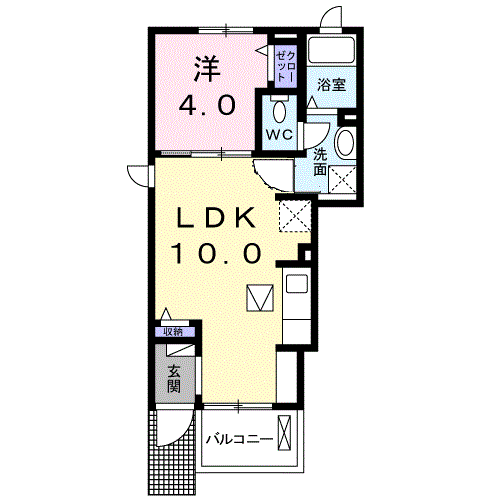 Planta 1LDK de グリーン　フィールド