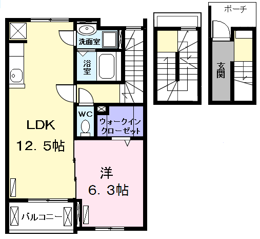 Planta 1LDK de シュエット
