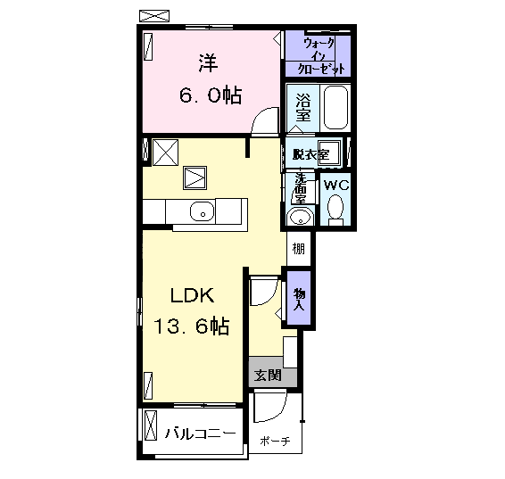Planta 1LDK de クレアメゾン　Ⅰ
