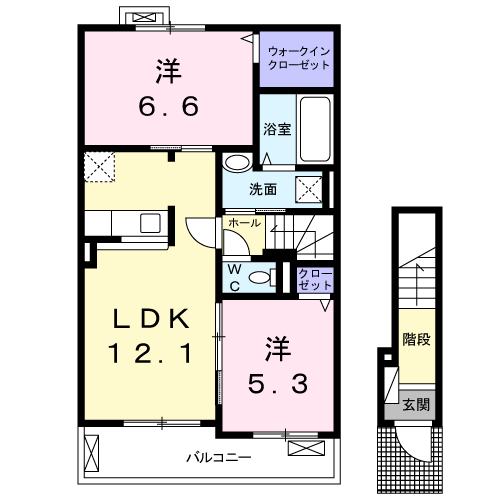 Planta 2LDK de ハナミズキ