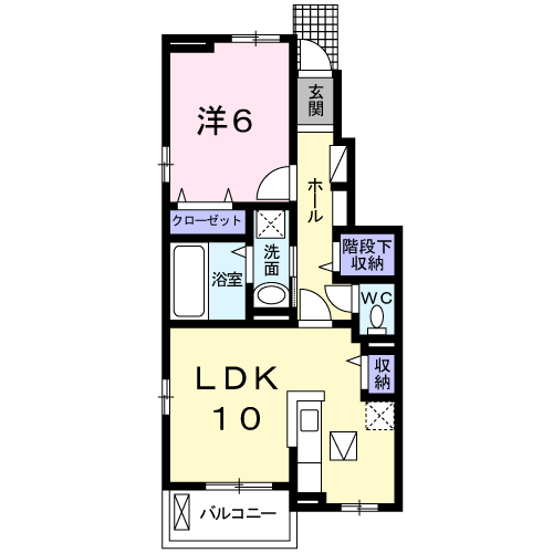 Planta 1LDK de アグレアーブル　Ⅱ