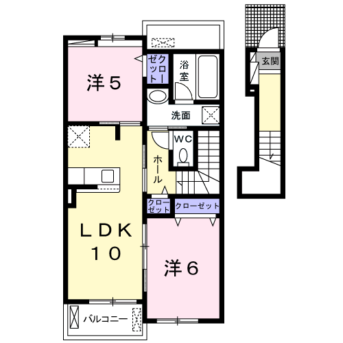 Planta 2LDK de リバティークイーン