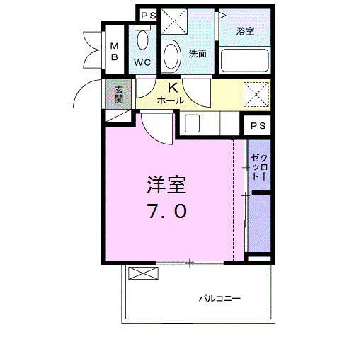 Planta 1K de アベニール　Ｂ