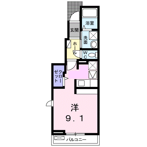 Planta 1R de 宮前館Ｂ