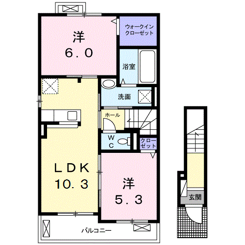 Planta 2LDK de ワンピース知多
