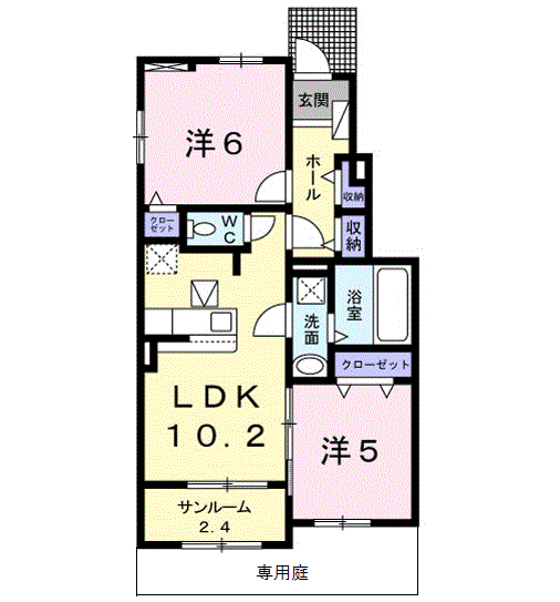 Planta 2LDK de ネオ　ブルック
