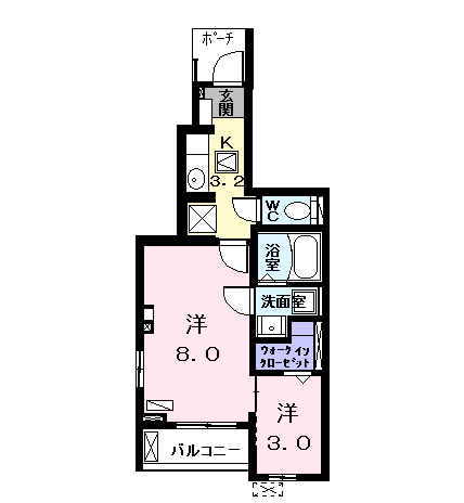 Planta 2K de アーバンハイツＡ