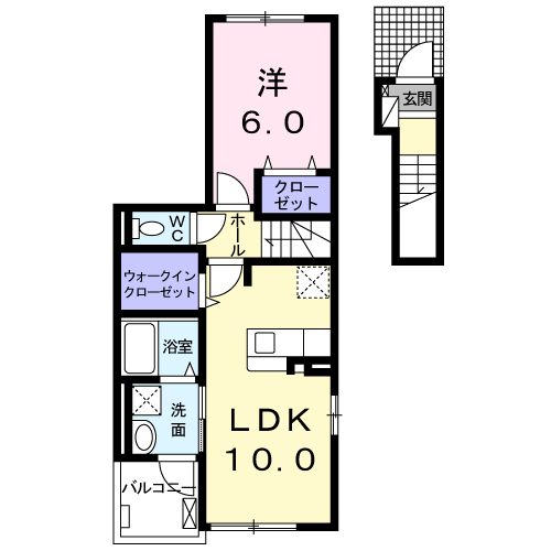 Planta 1LDK de サニーレジデンスⅡ