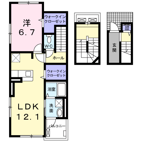 Planta do apartamento 1LDK — ネオ カーサ