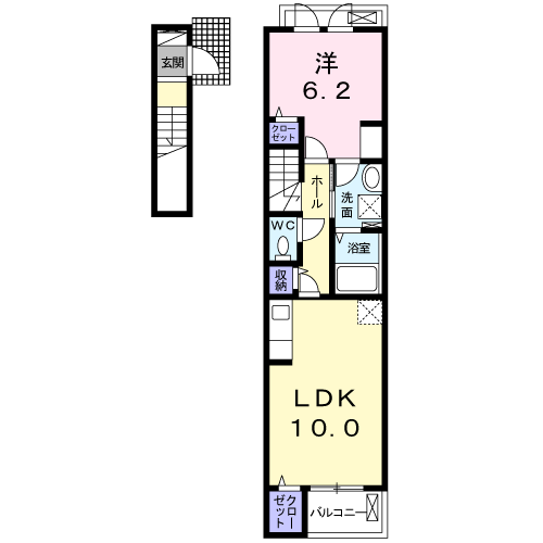 Planta 1LDK de フェリーチェ