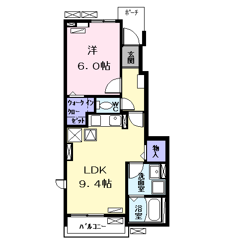 Planta 1LDK de サクセス　ＫⅠ