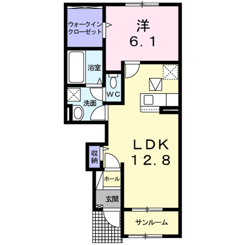 アージュ　ベルB 103号室の間取り図
