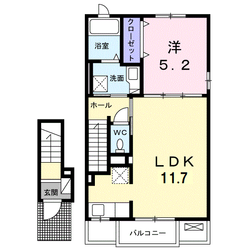 Planta 1LDK de サンアニメート