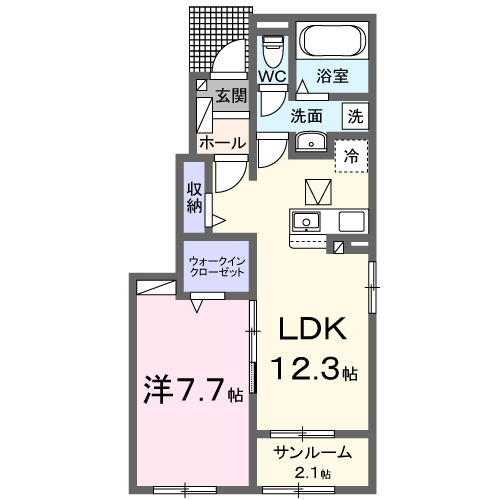 グレイス 101号室の間取り図
