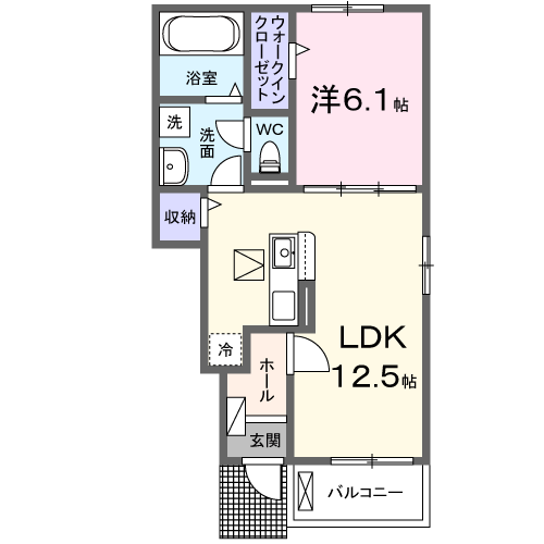 Planta 1LDK de ホワイトベリー