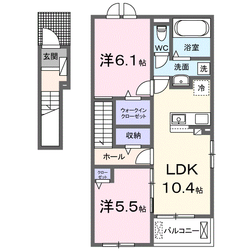 Planta 2LDK de ポートヴィレッジ２４　Ⅰ