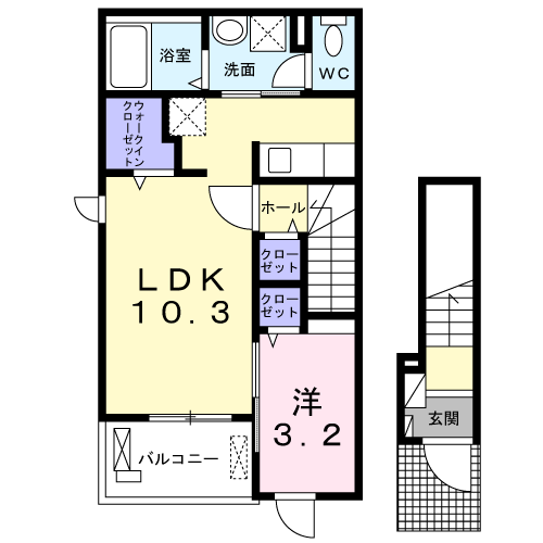 Planta 1LDK de ファイン　ジニア　Ａ