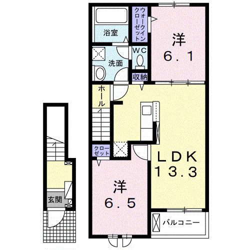 Planta 2LDK de サンク東五城