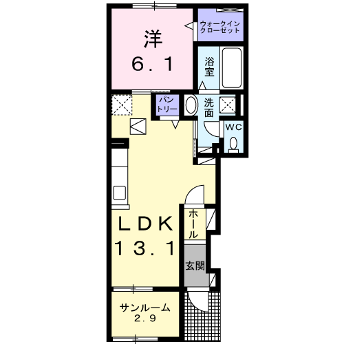 Planta 1LDK de サンシャイン　フラワー