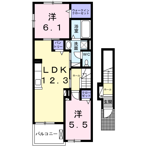 Planta 2LDK de サンシャイン　フラワー