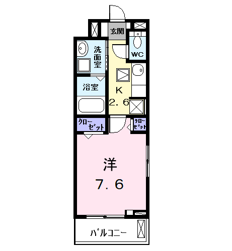 Planta 1K de カーサ大塩