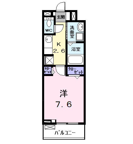 Planta 1K de カーサ大塩