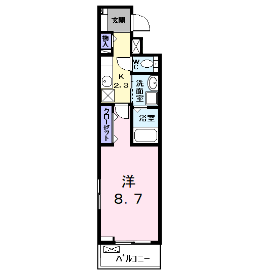 Planta 1K de カーサ大塩