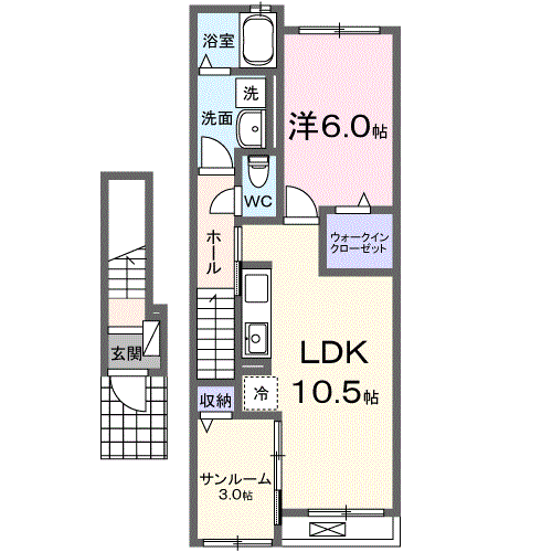 Planta 1LDK de ステイ