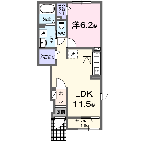 Planta 1LDK de マーベラス