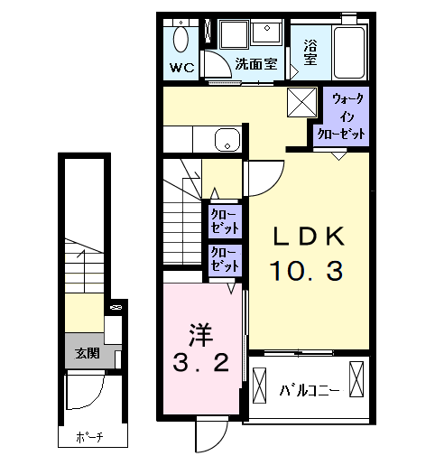 Planta 1LDK de グレイス（ｇｒａｃｅ）