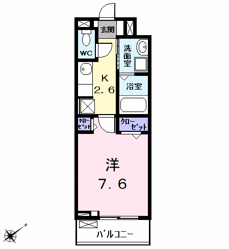 Planta 1K de ザ　ルミナス　トキワ