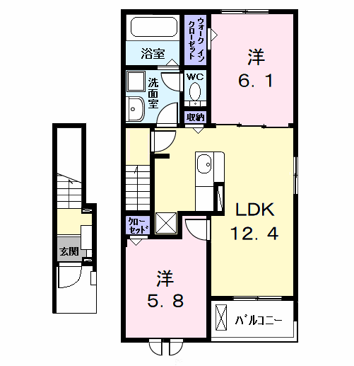 Planta 2LDK de ボンシャンス