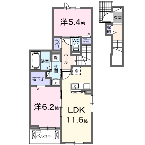 Planta 2LDK de サザンアイランド