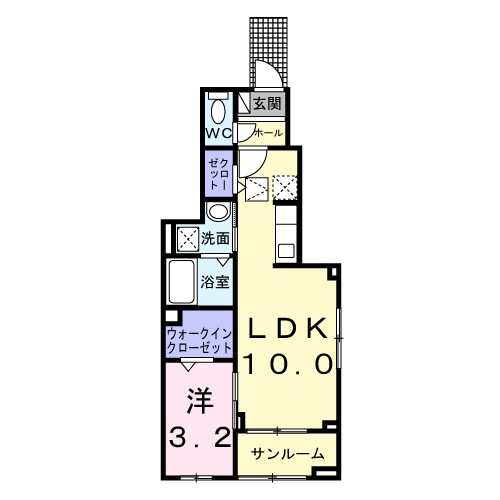 Planta 1LDK de ヒカルサ豊橋牟呂水神