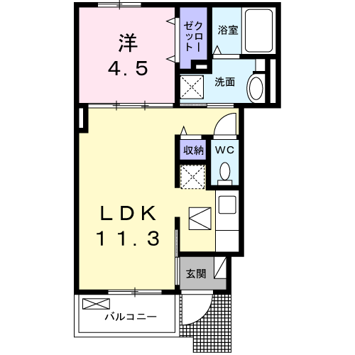 Planta 1LDK de フィグ新栄Ⅰ