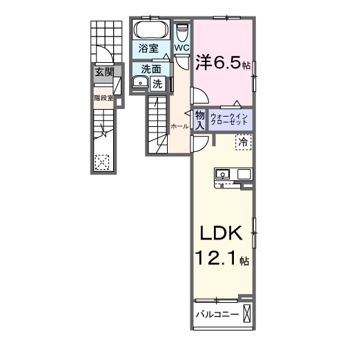 Planta 1LDK de シアン・グレイス