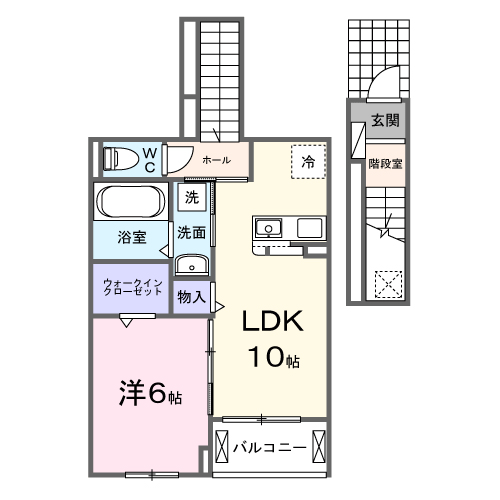 Planta 1LDK de シアン・グレイス