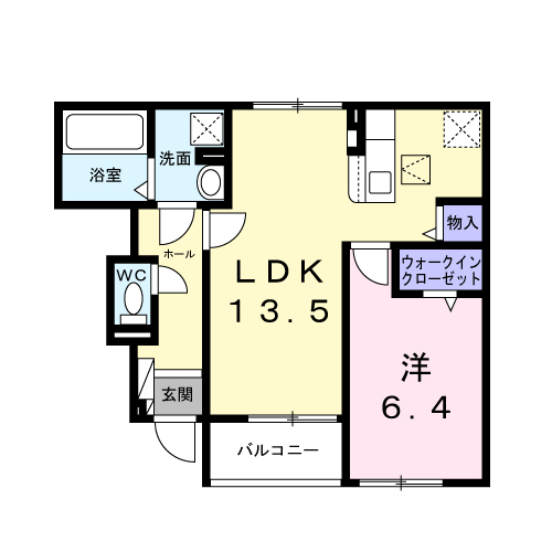 Planta 1LDK de プラシード　Ｎ
