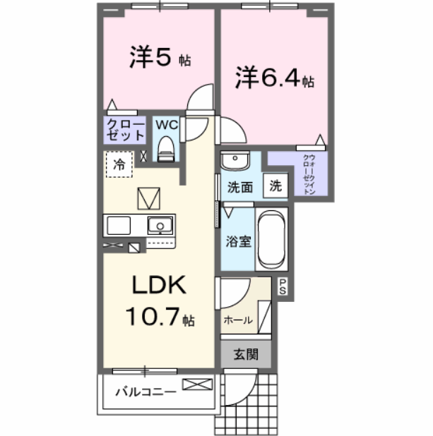 Planta 2LDK de ソルグレンタ
