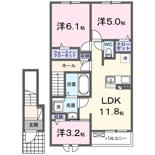 Planta 3LDK de ラピード