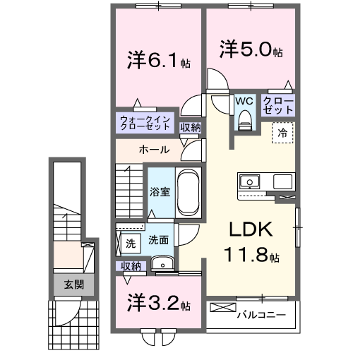 Planta 3LDK de ラピード