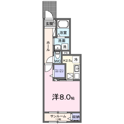 Planta do apartamento 1K — デネブ
