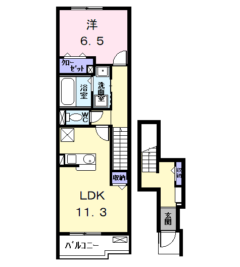 Planta 1LDK de エスポワール　プランタン
