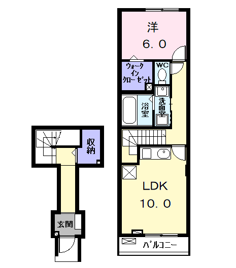 Planta 1LDK de エスポワール　プランタン