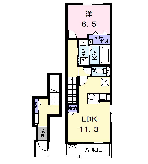 Planta 1LDK de エスポワール　プランタン