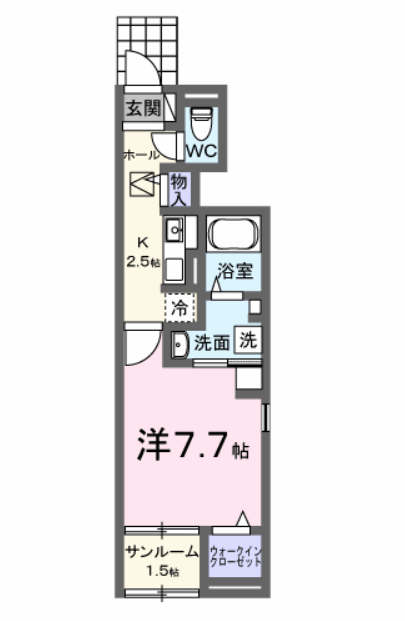 Planta 1K de リバーウエスト中島