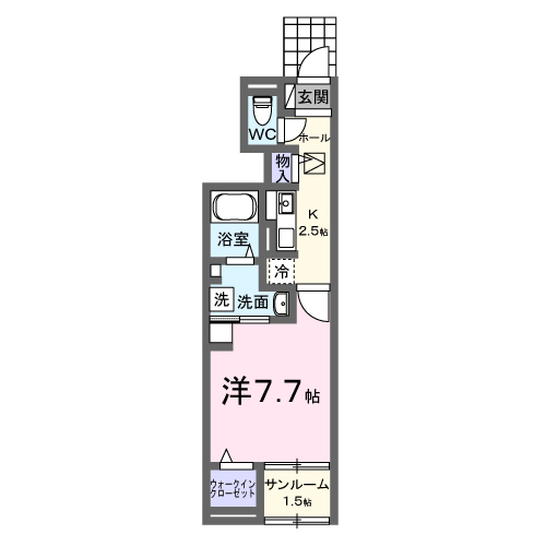 Planta 1K de リバーウエスト中島