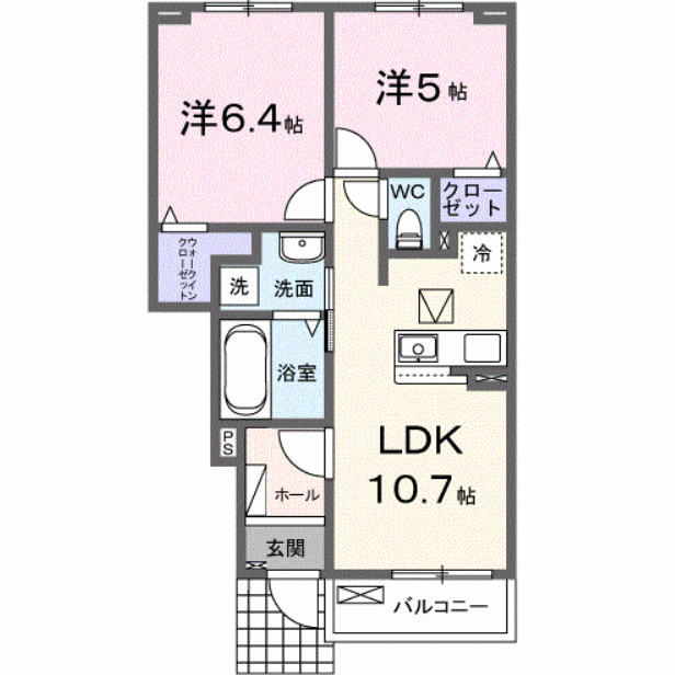 Planta 2LDK de ベル・ヴィールⅠ